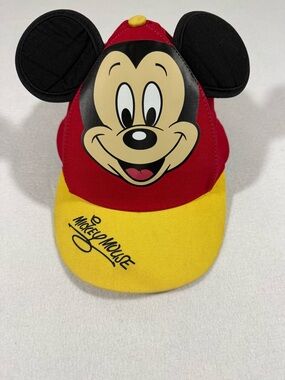 Disney Parks Walt Disney World Mickey Mouse Red & Yellow Ear Hat Youth/Toddler